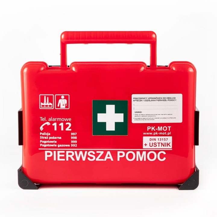 Apteczka przemysłowa BDw Standard DIN 13164 kolor czerwony