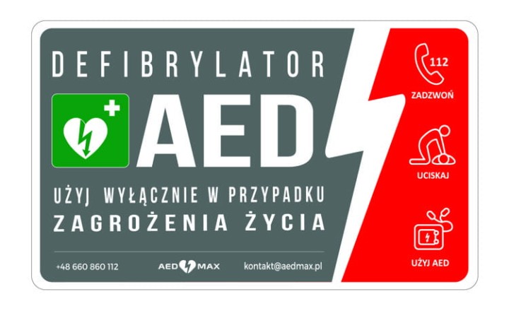 Szafka / skrzynka AIVIA 100 na defibrylator AED + alarm, wewnętrzna