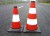 Pachołek drogowy 40 cm czerwony odblaskowy