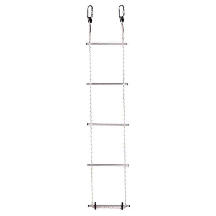 Drabina linowa 10m szczeble aluminiowe, obciążenie 120kg
