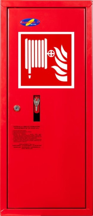 Hydrant wewnętrzny Z-25/30 wykonanie boczne, zawieszany z wężem półsztywnym 25mm dł. 30m