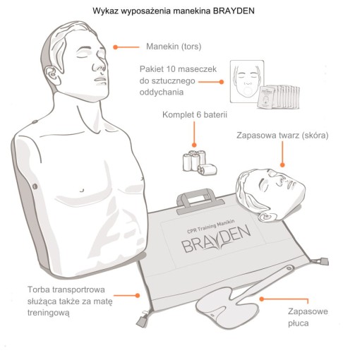 Fantom (phantom) BRAYDEN z systemem LED (białe)