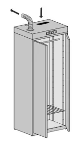Szafa do suszenia ubrań SSO-80 suszy i przewietrza, automatyczne zabezpieczenia wlot wylot