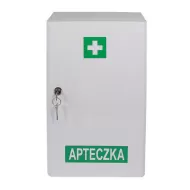 Apteczka przemysłowa pierwszej pomocy VERA2 DIN 13157 w szafce metalowej front