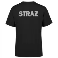 Koszulka strażacka letnia t-shirt czarna OSP tyłem