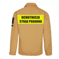 Bluza ubrania koszarowego strażaka piaskowego (rip-stop) tyłem