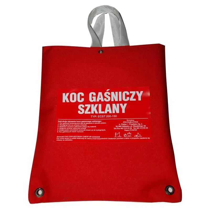 Koc gaśniczy szklany ECST 100, PN-EN 1869:2019