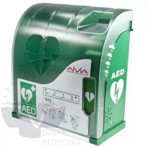 Szafka / skrzynka AIVIA 100 na defibrylator AED + alarm, wewnętrzna