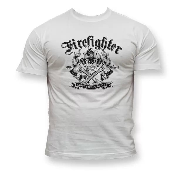 Koszulka t-shirt hobbystyczna strażacka FIREFIGHTER Proud Strong Brave