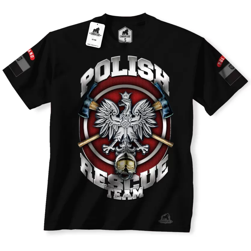 Koszulka t-shirt hobbystyczna strażacka POLISH RESCUE TEAM