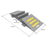 Mostek przejazdowy 75 (2x75) gumowy wymiary